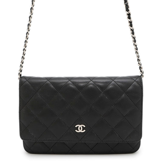 CHANEL Matelasse Chain wallet BlackAP0250 Lambskin
