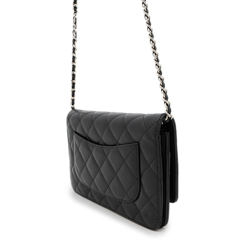 CHANEL Matelasse Chain wallet BlackAP0250 Lambskin