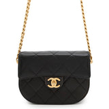 CHANEL Matelasse Chain Shoulder Bag BlackAS2484 Lambskin