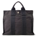 HERMES Her Line Tote Gray Nylon Canvas Size PM