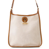 HERMES Vespa Gold Toile H Leather
