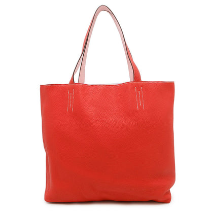 HERMES Double sense Rouge Pivoine/Rose Sakura Taurillon Clemence Swift Leather Size 36