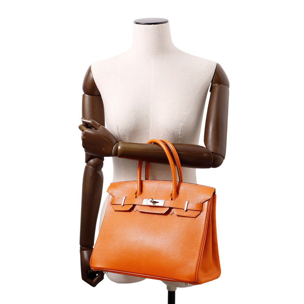HERMES Birkin Orange Chevre Myzore Goatskin Size 30