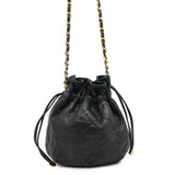 CHANEL ChainDrawstring BagBag Black Lambskin