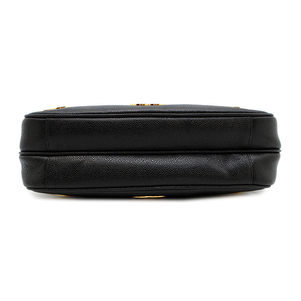 CHANEL Chain Tote Bag BlackA03675 Caviar Leather