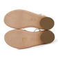 CHANEL CC Logo ChainStrap Sandals WhiteG35779 Leather cork Size 38C