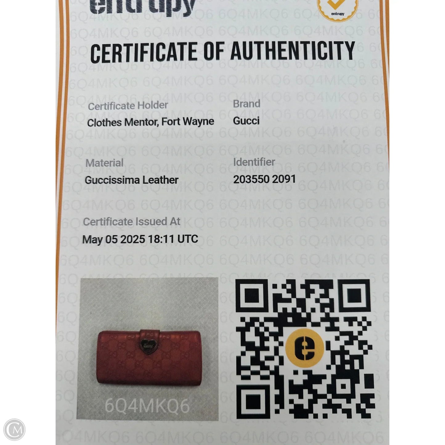 Wallet Luxury Designer By Gucci, Size: Medium
