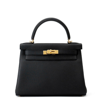 HERMES Kelly Retourne Black Togo Leather Size 28