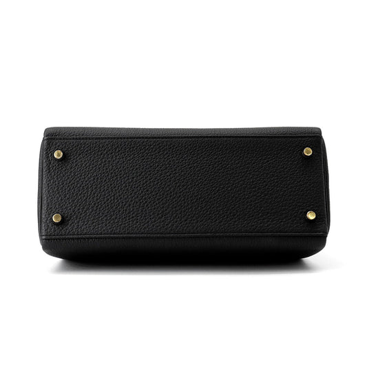 HERMES Kelly Retourne Black Togo Leather Size 28