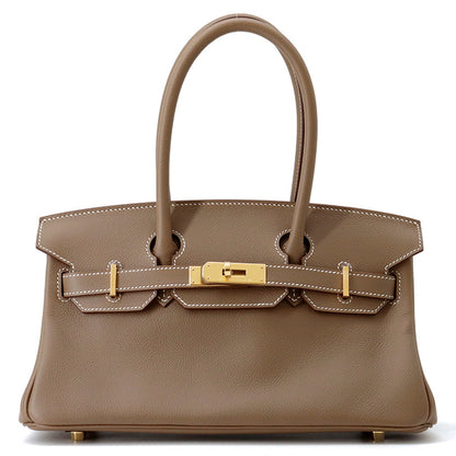 HERMES ShoulderBirkin Etoupe Evercolor Size 29