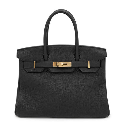 HERMES Birkin Black Togo Leather Size 30