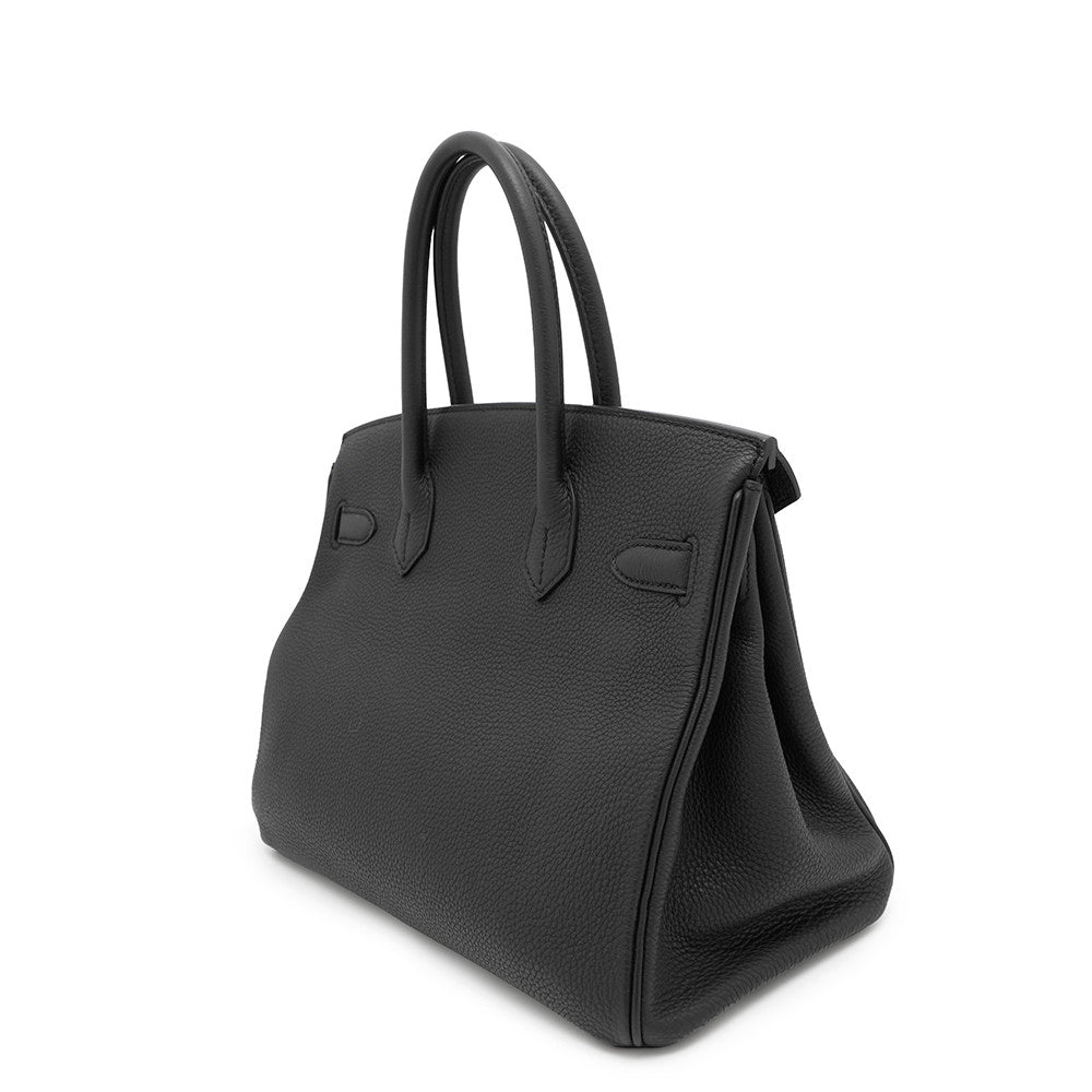 HERMES Birkin Black Togo Leather Size 30