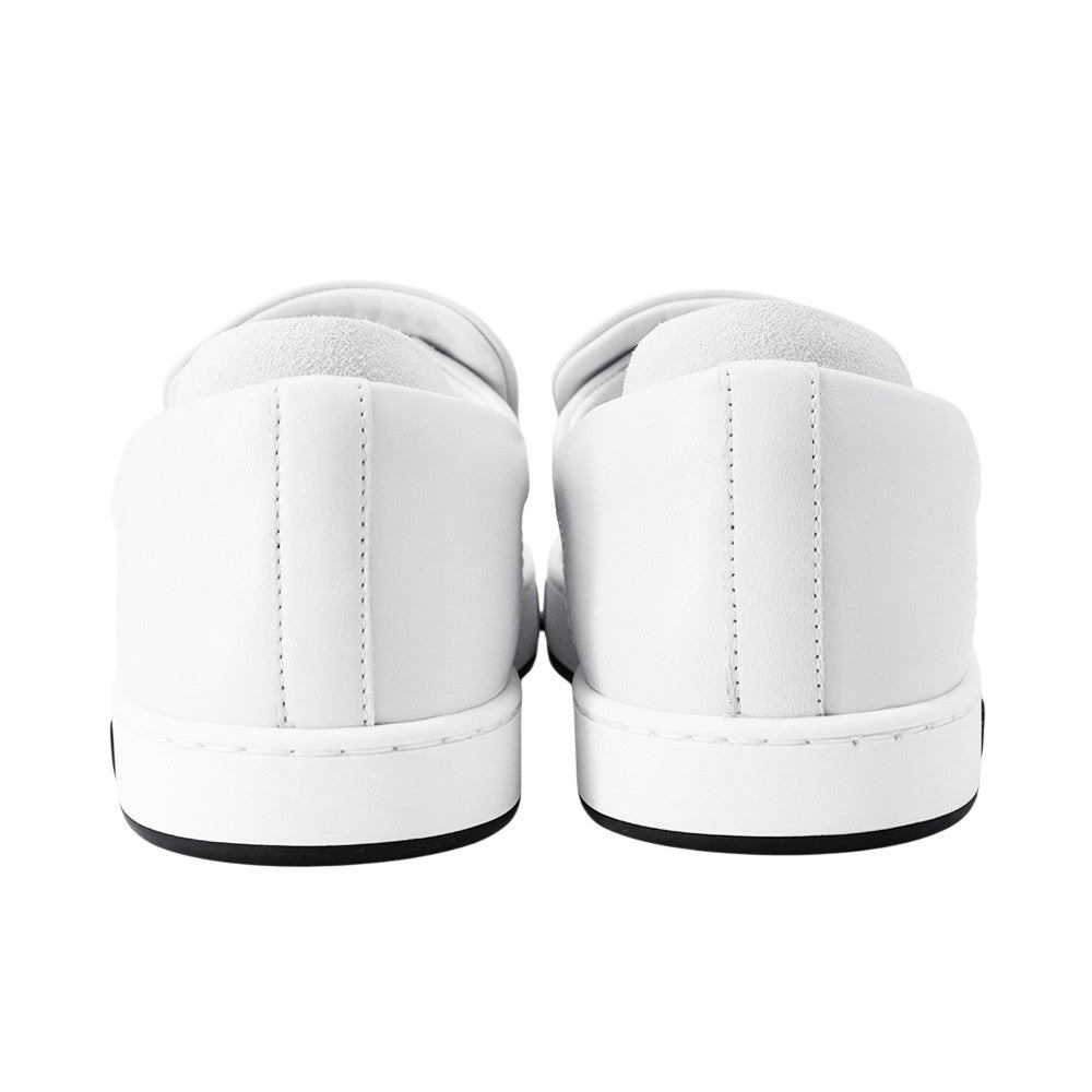 HERMES Sneakers Kiddy White Calf Leather Chevre Velor Size 37