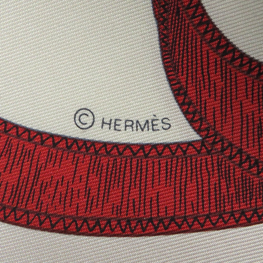 HERMES Carre EPERON D'OR Apron D'or Size 90 Caramel/Creme Silk100%