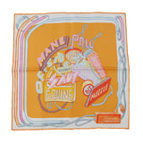 HERMES Carre Chevaloscope Neon Chevalscope Neon Size 45 White/Apricot/Rose Silk100%