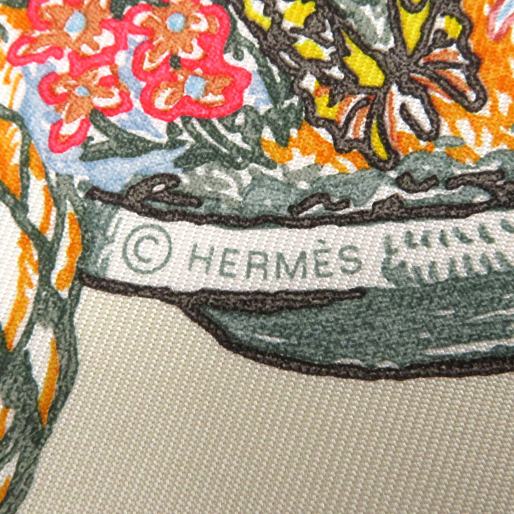 HERMES Carre Chevaloscope Chevaloscope Size 90 Nacle/Vert/Multicolor Silk100%