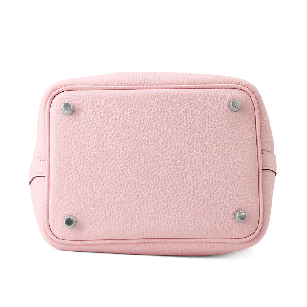 HERMES Picotin Lock Rose Sakura Taurillon Clemence Size PM
