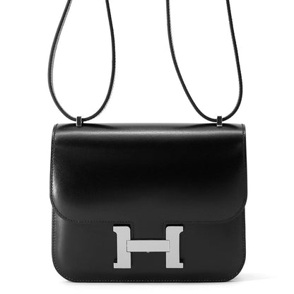 HERMES Constance3 Miroir Black Box Calf Leather Size Mini