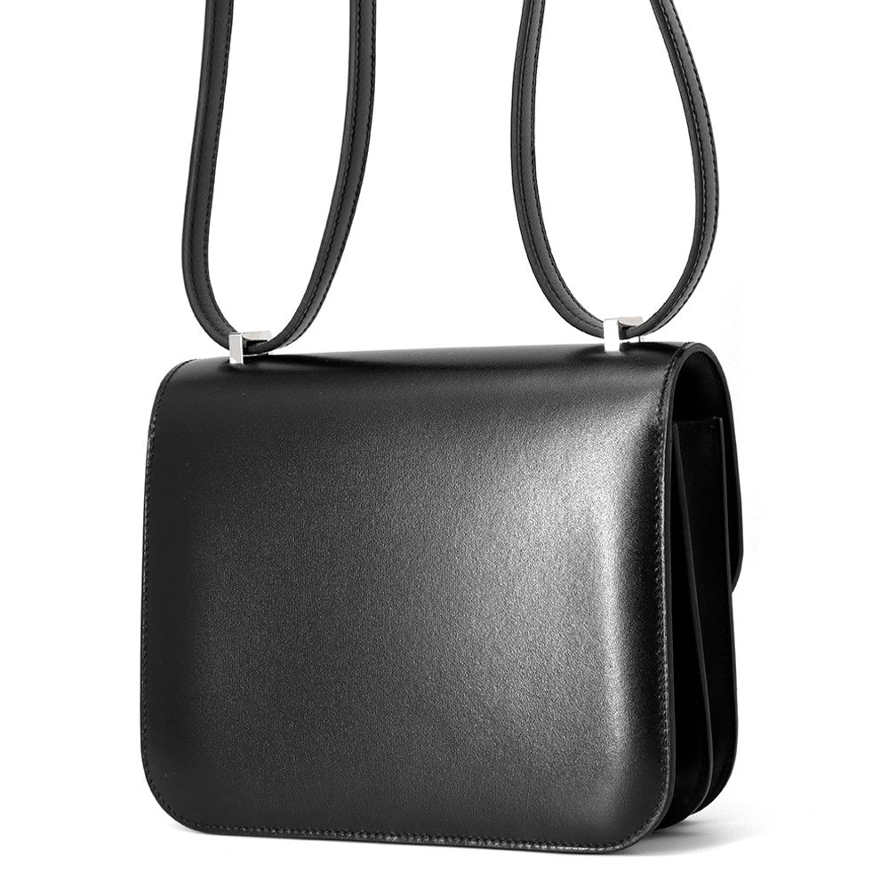 HERMES Constance3 Miroir Black Box Calf Leather Size Mini
