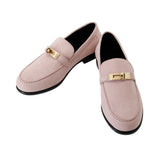HERMES Mocassins d'Estaing Pink suede Size 36