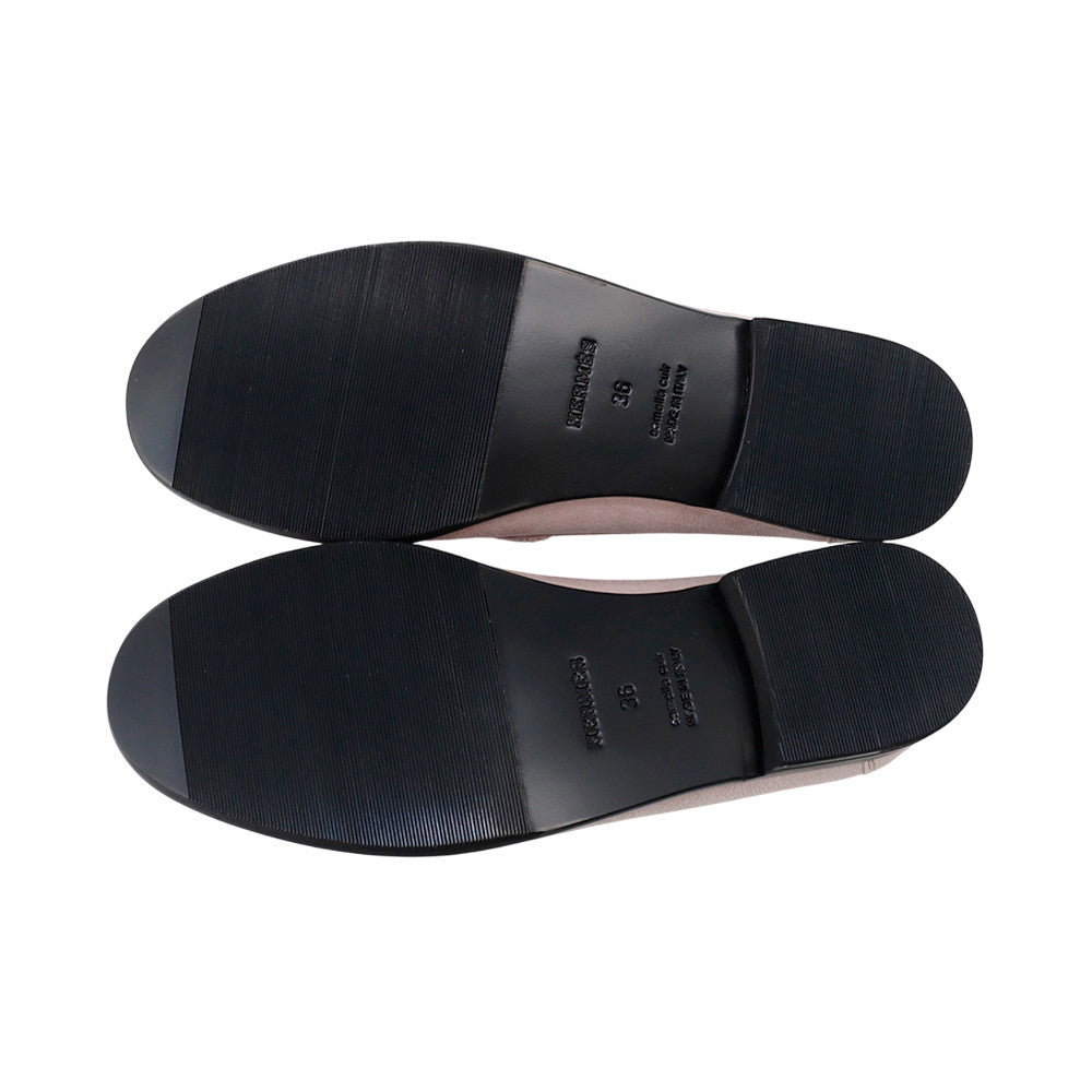 HERMES Mocassins d'Estaing Pink suede Size 36
