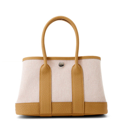 HERMES Neo Garden Ecru/Natural Sable Toile H Negonda Leather Size 23