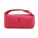 HERMES Brid a Black Hibiscus Canvas Size PM