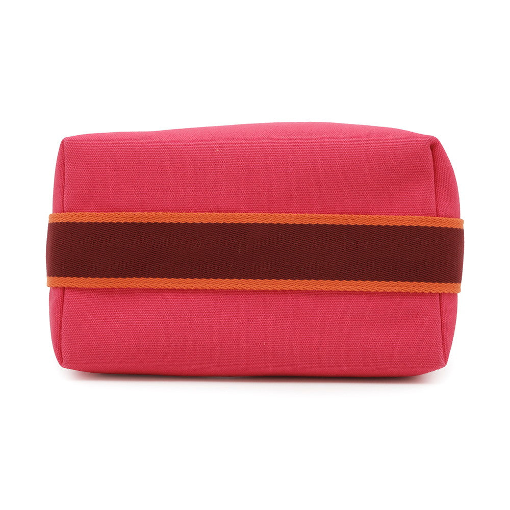 HERMES Brid a Black Hibiscus Canvas Size PM