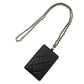 CHANEL Matelasse CC Logo ChainStrap Card Case BlackA01745 Lambskin