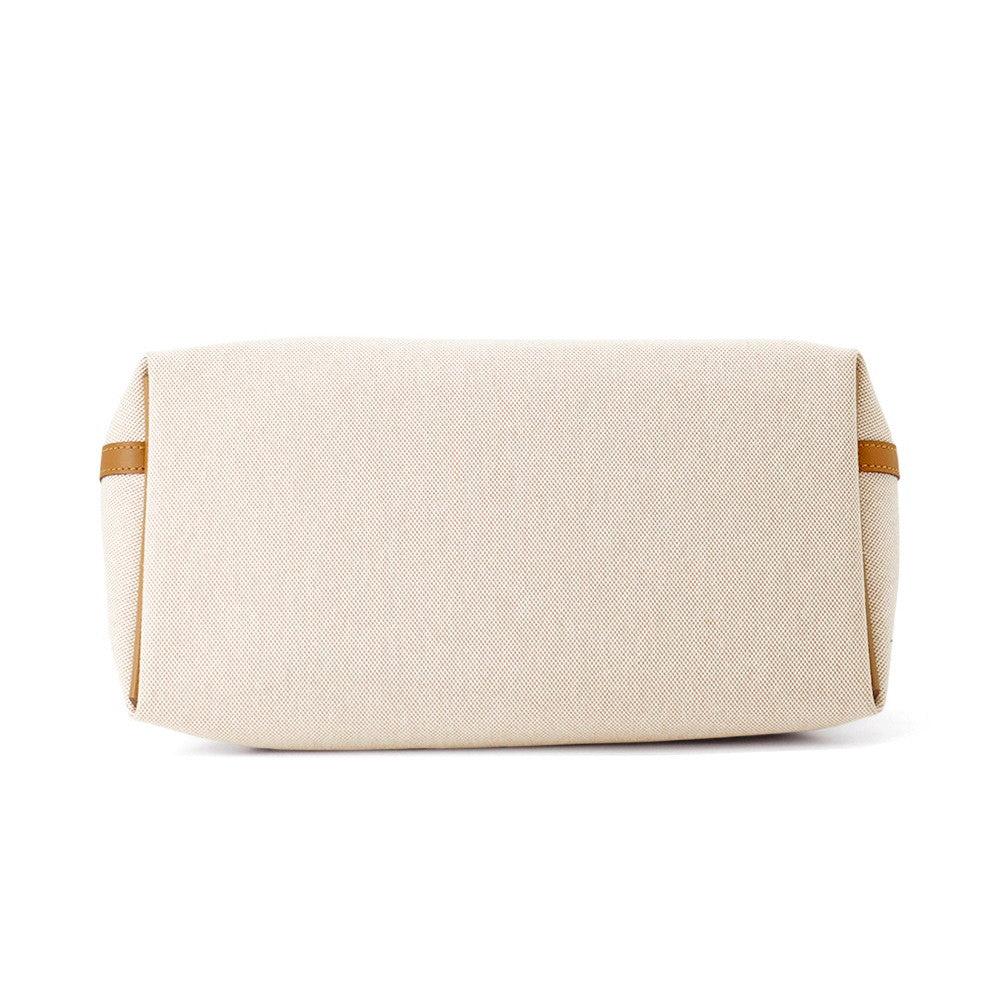 HERMES 24/24 Sac Van Quatre Sesame/Ecru Toile H Swift Leather Size 35