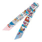 HERMES HERMES Twilly LA MAISON DES CARRES Maison de Carres Blanc/Rose/BlueH062941S 15 Silk100%