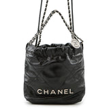 CHANEL CHANEL22 ChainShoulder Bag BlackAS3980 Shiny Calf Leather Size Mini
