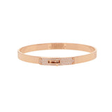 HERMES Kelly Bracelet PM Size ST 18K Pink Gold