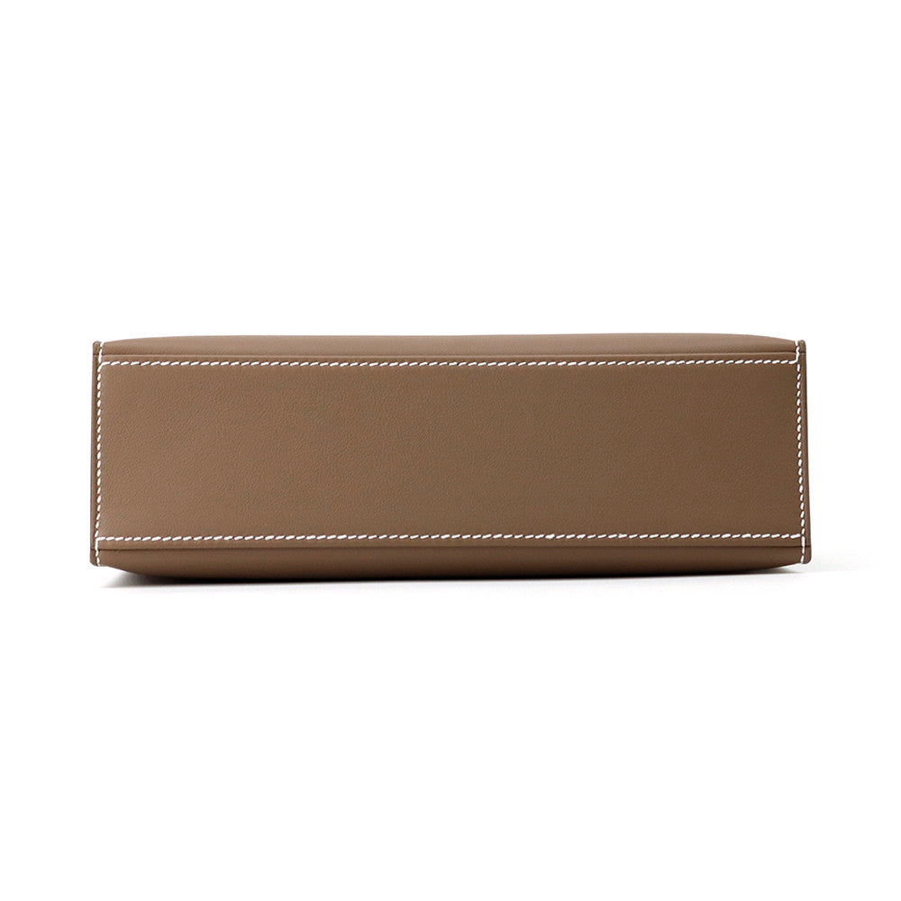 HERMES PochetteKelly Etoupe Swift Leather