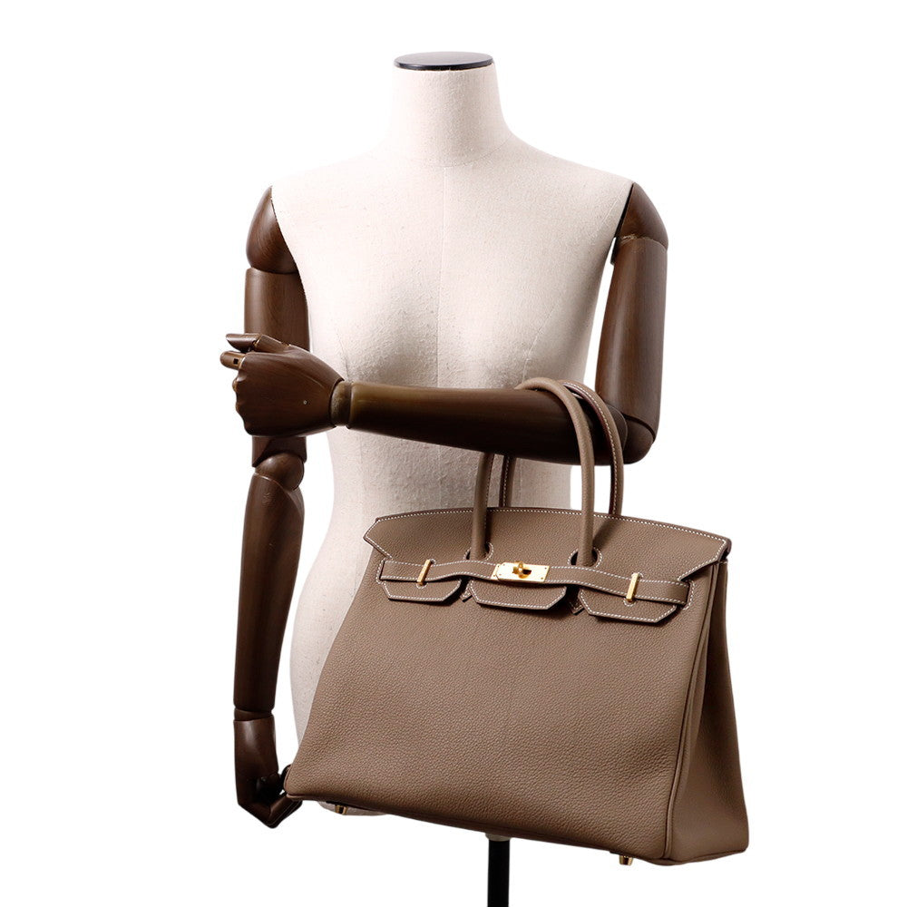 HERMES Birkin Etoupe Togo Leather Size 35