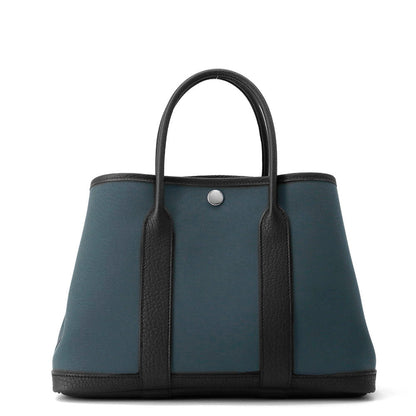 HERMES Garden Party Vert Chypre/Black Toile Officier Negonda Leather Size TPM