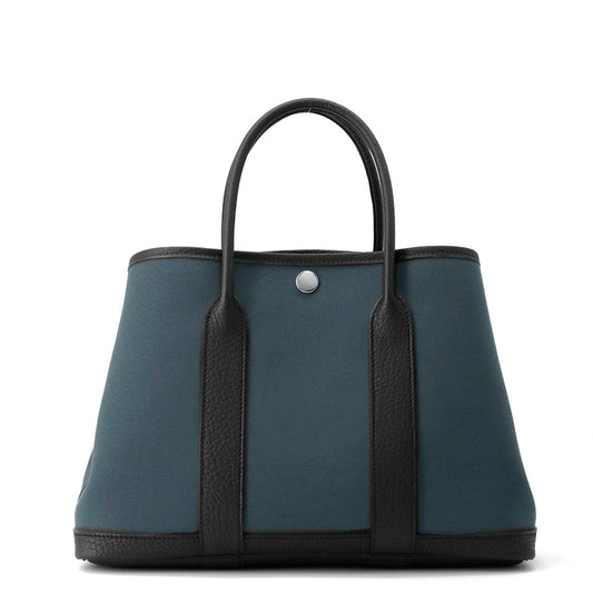 HERMES Garden Party Vert Chypre/Black Toile Officier Negonda Leather Size TPM