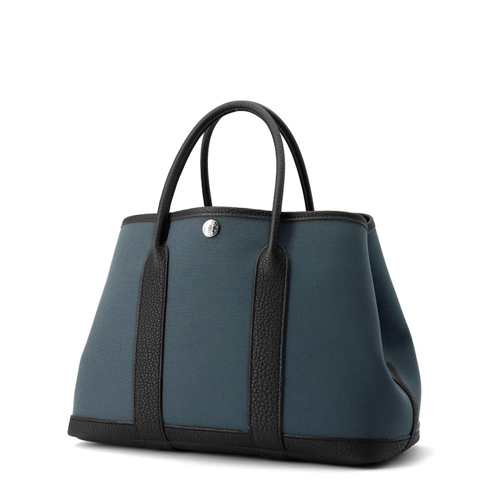 HERMES Garden Party Vert Chypre/Black Toile Officier Negonda Leather Size TPM