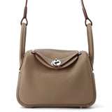 HERMES Lindy Etoupe Taurillon Clemence Size Mini