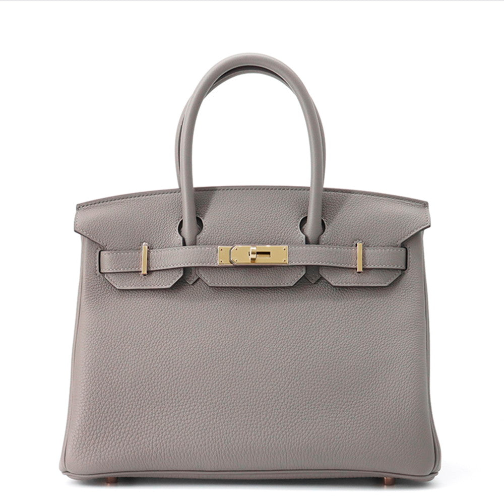 HERMES Birkin Gris Meyer Togo Leather Size 30