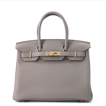 HERMES Birkin Gris Meyer Togo Leather Size 30