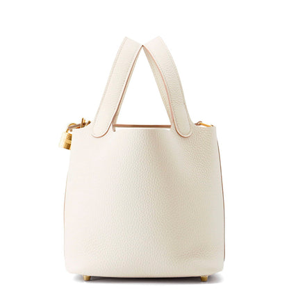 HERMES Picotin Lock Beton Taurillon Clemence Size PM