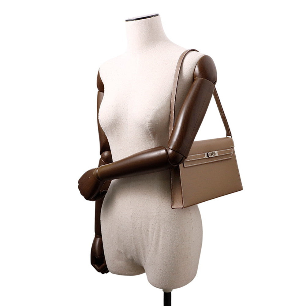 HERMES kelly elan Etoupe Veau Madame