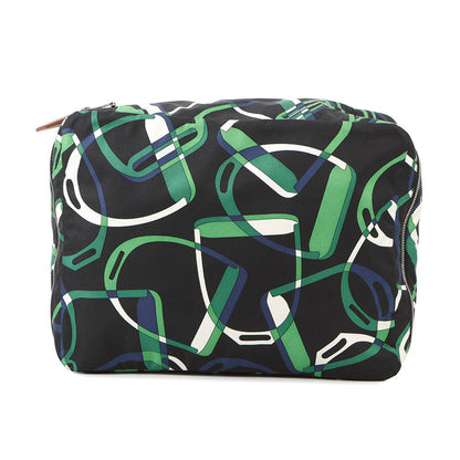 HERMES HERMES O  de Voyage Black/Multicolor Silk100% Size PM