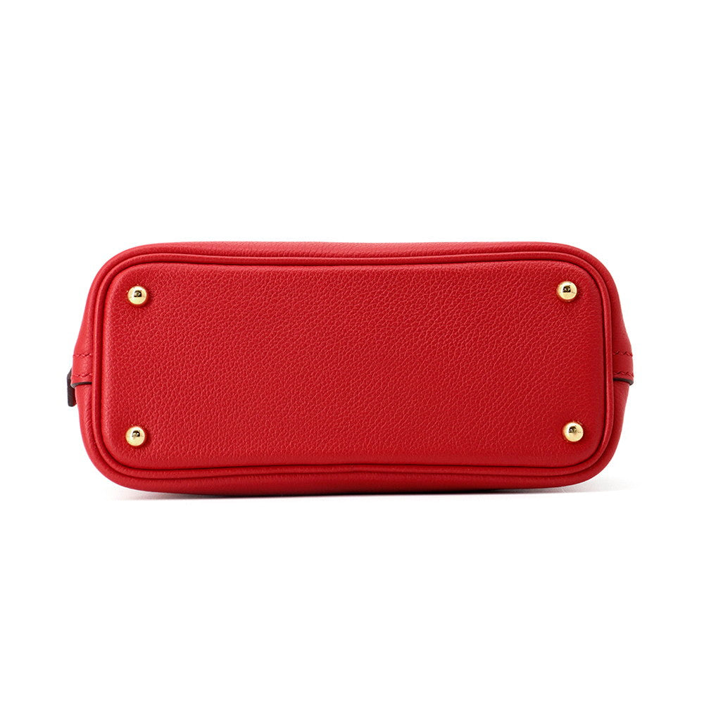 HERMES Bolide 1923 Rouge Ladue Evercolor Size Mini