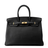 HERMES Birkin Black Togo Leather Size 35