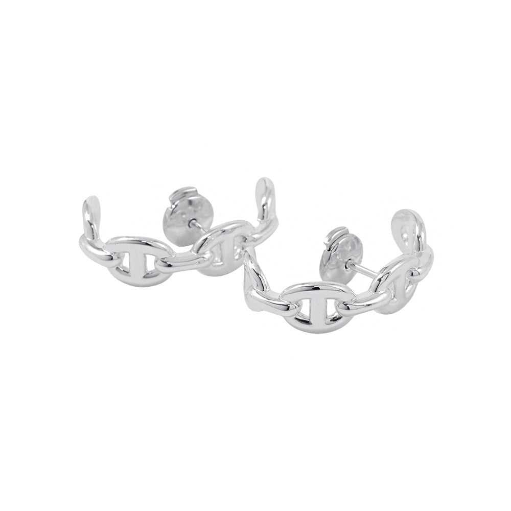 HERMES Chaine d'Ancre Earrings SV925