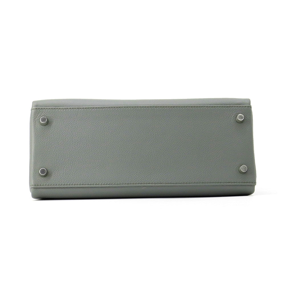 HERMES Kelly Retourne Vert Amand Evercolor Size 28
