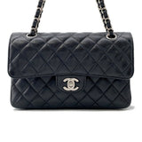 CHANEL Matelasse ChainShoulder Bag BlackA01113 Caviar Leather Size 23