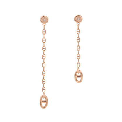 HERMES Chaine d'Ancre New Farandole Earrings Size TPMH119550B 00 18K Pink Gold